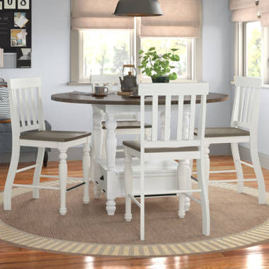 White round counter height dining online set